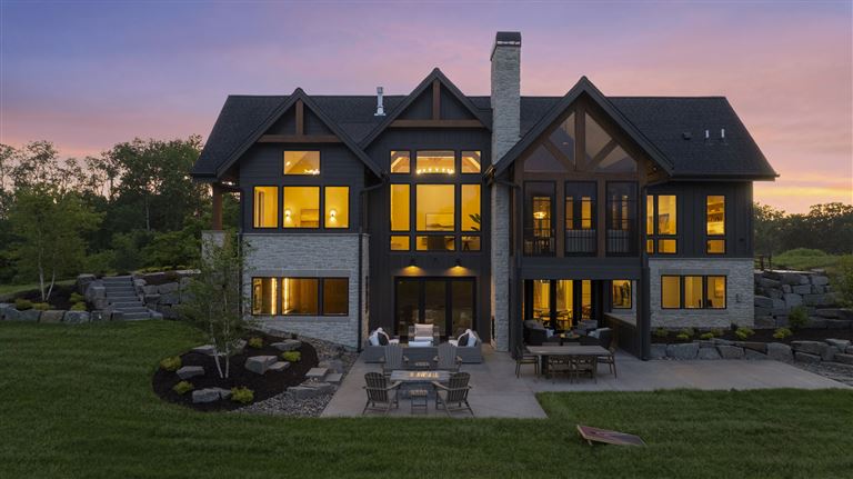 Aerial view of a suburban home at twilight on 2741 41st Ave.