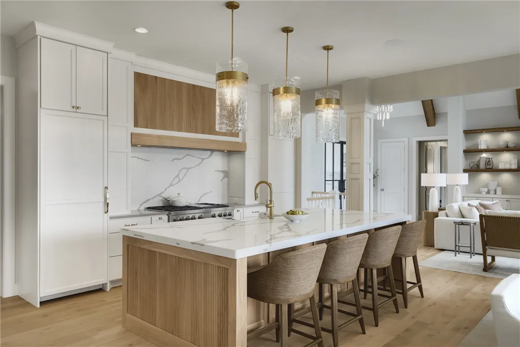 Luxurious contemporary dining room with minimalist design by Hartman Homes.