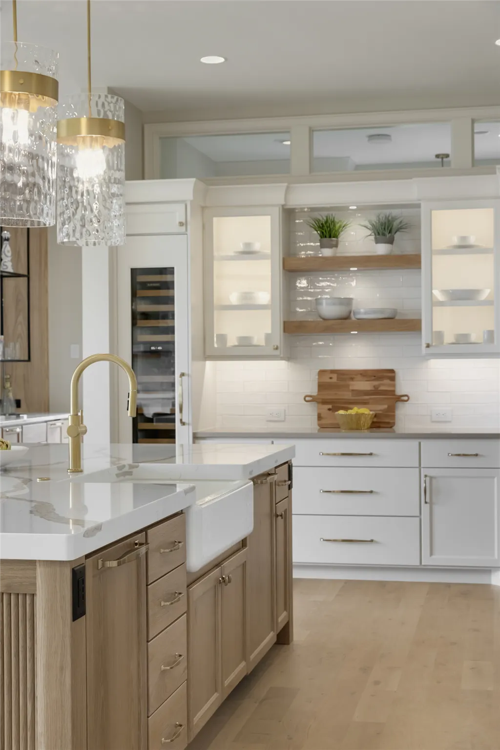 Contemporary minimalist kitchen with modern cabinetry and appliances.