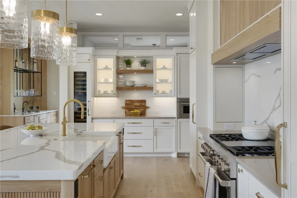 Contemporary kitchen with stainless steel appliances and modern cabinetry.