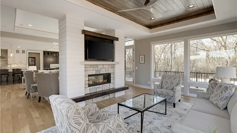 Polished Prairie of Orchards- Living Room Fireplace