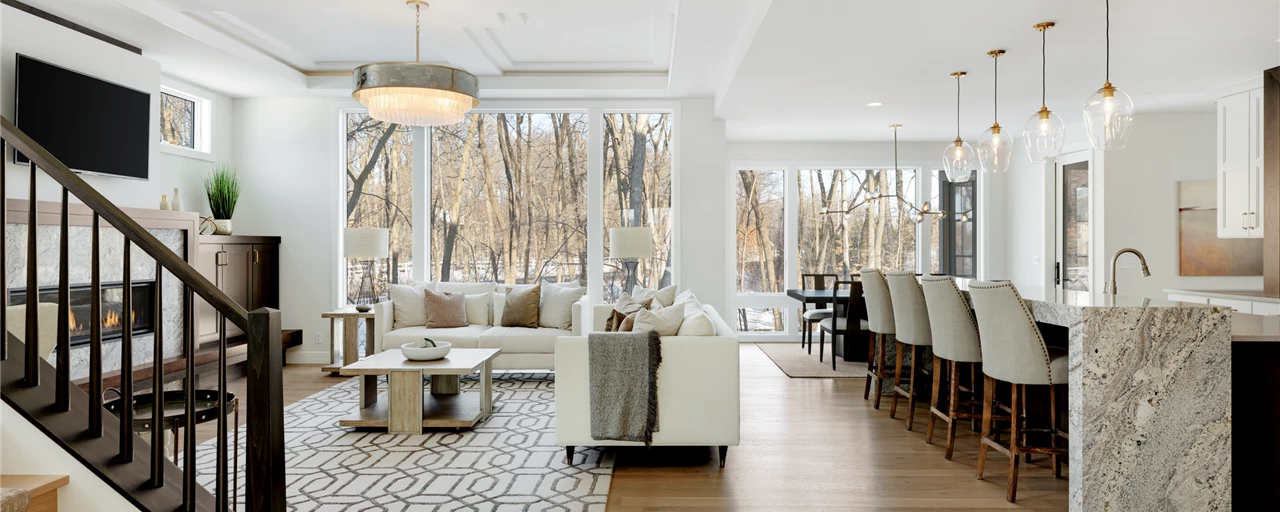 Woods of Medina Modern Tudor- Living Room